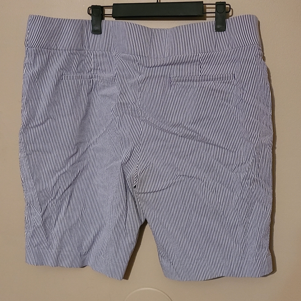 Company Ellen Tracy Women's Blue Striped Shorts Size XXL